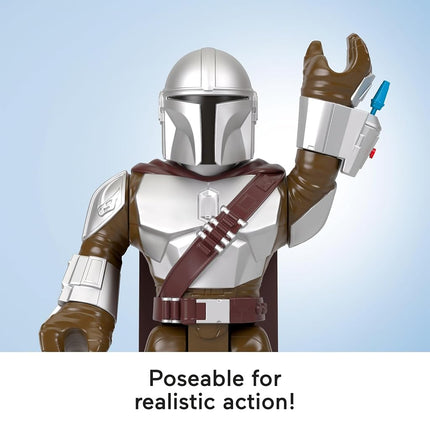 Fisher-Price Imaginext STAR WARS Toy The Mandalorian XXL Figure, 16+ Inch Tall Poseable Character with Launcher for Kids Ages 3+ Years, HXT20