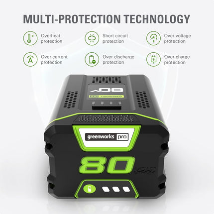 Greenworks PRO 80V 2.0 AH Lithium Ion Battery GBA80200