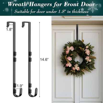 Aimeaihe Over The Door Hooks, Door Hanger Towel Rack with 5 Coat Hooks & 2 Mesh Basket, Over Door Organizer for Bathroom, Bedroom, Kitchen, Office, Easy Installation, White