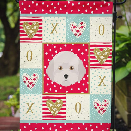 Caroline's Treasures CK5193GF Cyprus Poodle Love Flag Garden Size, Small, Multicolor