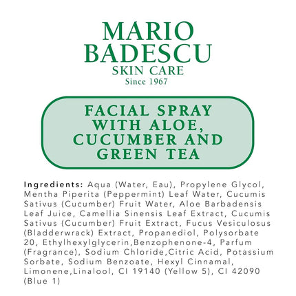 Mario Badescu Skin Care Facial Spray with Aloe,Cucumber And Green Tea
