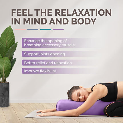 Yes4All Triple-Layer Sponge Bolster Pillow for Restorative Yoga & Meditation - Versatile Support Pillow, Balance & Pose Modification