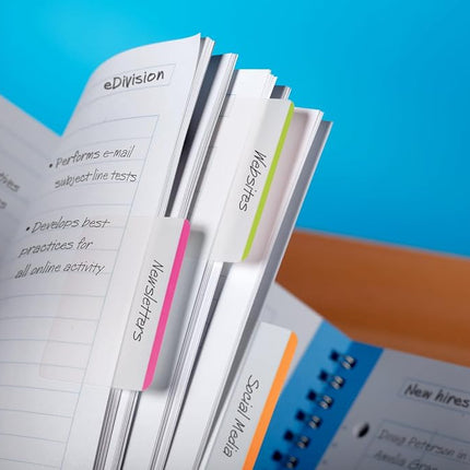 Post-it Tabs, 1 in, Lined, Pink, Green, Orange, 22 Tabs/Color, 66 Tabs/On-The-Go Dispenser (686L-PGO)