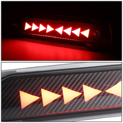 DNA MOTORING 3BL-DRM02-3D-T4-LED-BK Línea de punta de flecha con carcasa negra Tercera luz de freno LED 3D [Compatible con Dodge Ram 1500 02-08/Ram 2500 3500 03-09]