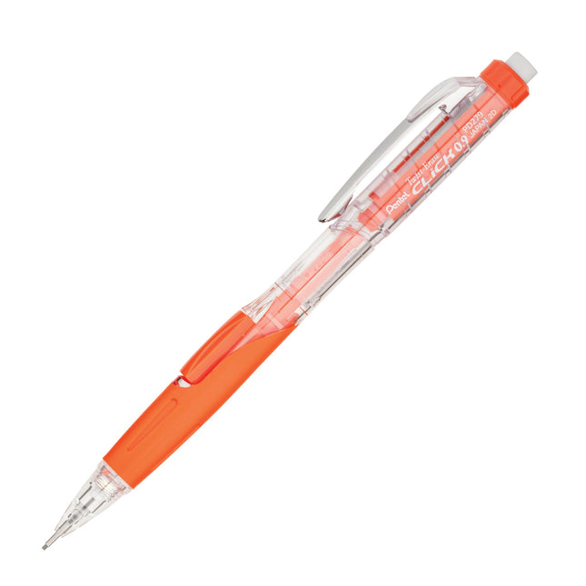 Lápiz mecánico Pentel Twist-Erase CLICK (0.9mm) de barril naranja surtido, el color puede variar, caja de 12 (PD279TF)