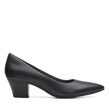 Clarks Women's Teresa Step Pump, Black Leather, 6.5 UK