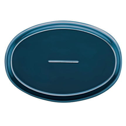 Ensemble de 2 plats ovales en céramique Bubble and Brown de Rachael Ray, bleu marine