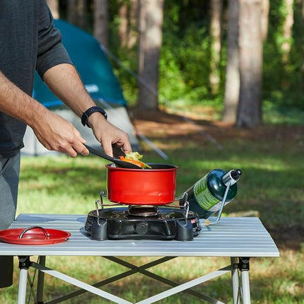 Coleman PowerPack Propane Gas Camping Stove, 1-Burner, High-Efficiency 7500 BTU, Portable and Compact, Perfect for Camping, Hunting, and Backpacking