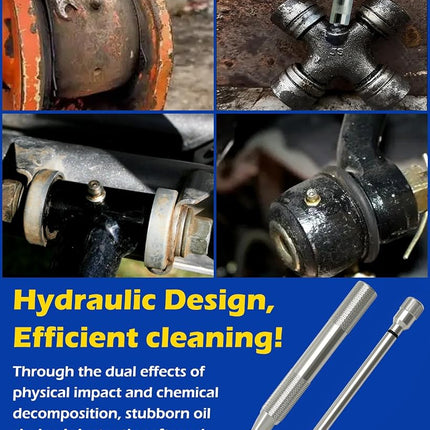 Grease Fitting Cleaning Tool Zerk Cleaner Hammer Tool Flushing Old Dried from Shafts, Bushings, Joints, Pins