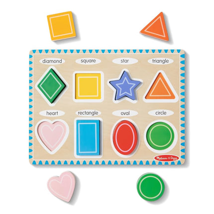 Melissa & Doug Shapes Chunky Puzzles, Multicolor,OSFA,3730
