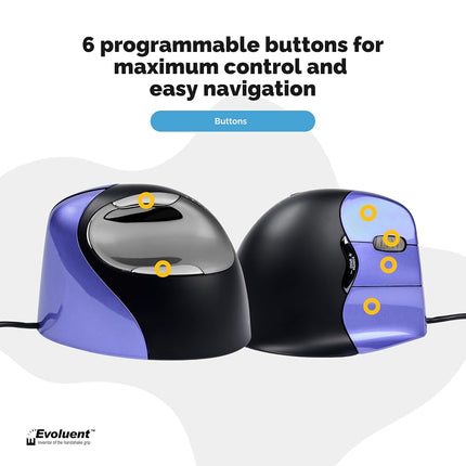 Evoluent VM4S Right Handed VerticalMouse - Small, version 4,black