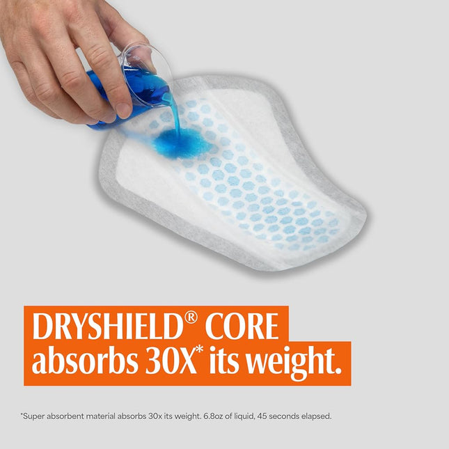 Depend Incontinence Shield for Men, 58 Count, Adult Diaper, Grey, Disposable, Latex Free
