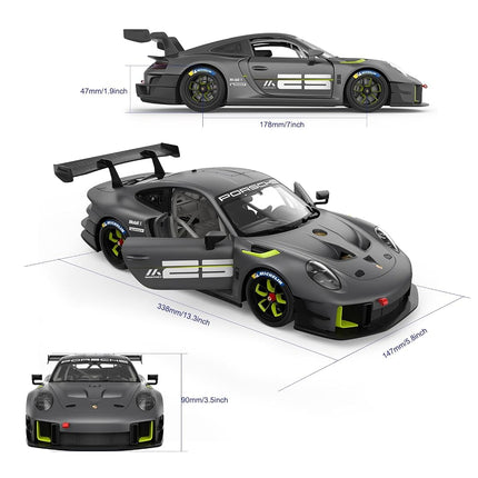 Rastar RC Cars 1/14 Porsche 911 GT2 RS Clubsport 25 Remote Control Porsche Toy Car for Kids, Grey 2.4GHz
