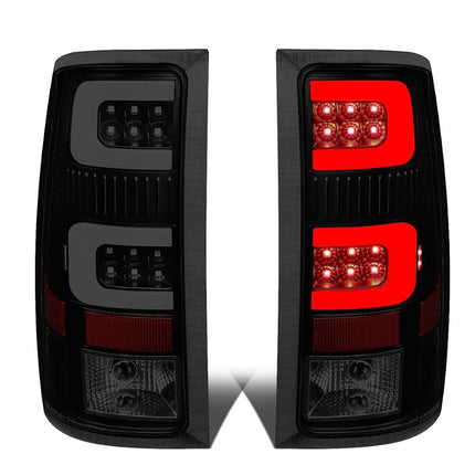 DNA MOTORING TL-GMCSIE07-LED-3D-BK-SM LED 3D Tail Light Assembly Driver & Passenger Side [Compatible with 07-14 GMC Sierra 1500 2500HD 3500HD]