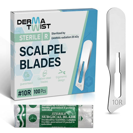 DermaTwist 10R Blades Dermaplaning 100-Pack Steril