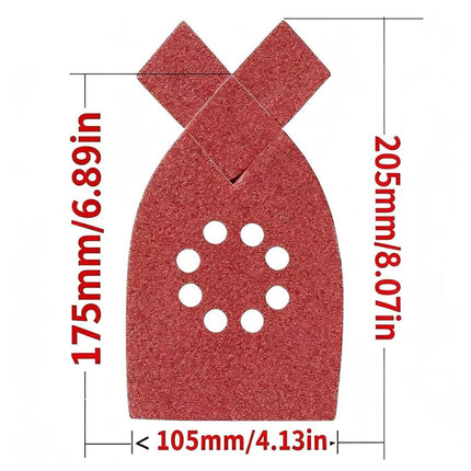 50pcs Large Mouse Detail Sander Sandpaper 8 Holes Hook and Loop Sander Pads for Black and Decker KA220G KA230 Mega Mouse Cyclon Sandstorm Craftsman Sanding Sheets Assortment 40 60 80 100 120 Grit