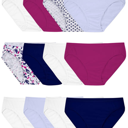 Fruit of the Loom Women's Assorted Cotton Bikini, 