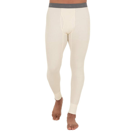 Fruit of the Loom Men's Recycled Premium Waffle Thermal Underwear Long Johns Bottom (1, 2, 3, and 4 Packs) Pajama, Natural, 5X-Large