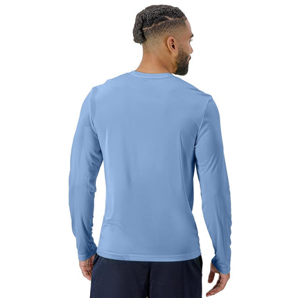 Hanes Men's Long Sleeve Cool DRI T-Shirt UPF 50-Plus, Light Blue, Small (Pack of 2)