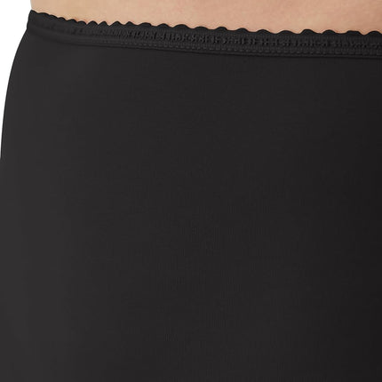 Bali Women's Skimp Skamp Underwear, Full Coverage Brief, Panty Lines, 3-Pack, Pink Chic Lace Print/Warm Steel/Black, 8 (Pack of 3)