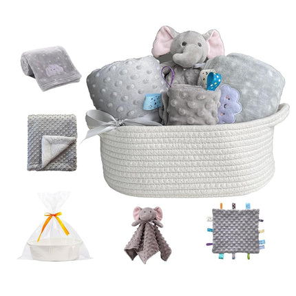 CREVENT Baby Welcome Set Storage Basket with Two B