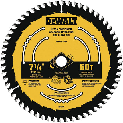 DEWALT DWA171460B10 7-1/4-Inch 60-Tooth Circular Saw Blade, 10-Pack