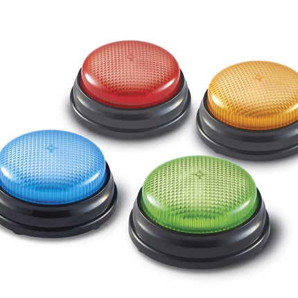 Learning Resources (UK Direct Account) Learning Resources Lights and Sounds, Family Night Game, Game Show, Classroom Accessories, Siren, Buzzer, Set of 4, Ages 3+