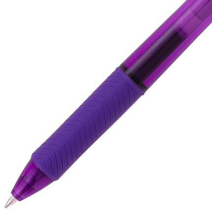 Pentel EnerGel-X Retractable Liquid Gel Pen 0.7mm, Metal Tip, Medium, Violet Ink (2 Pack) (BL107BP2V)
