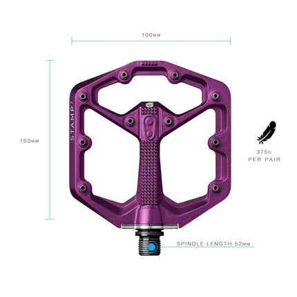Crankbrothers Stamp-7 Pedals - Small, Purple