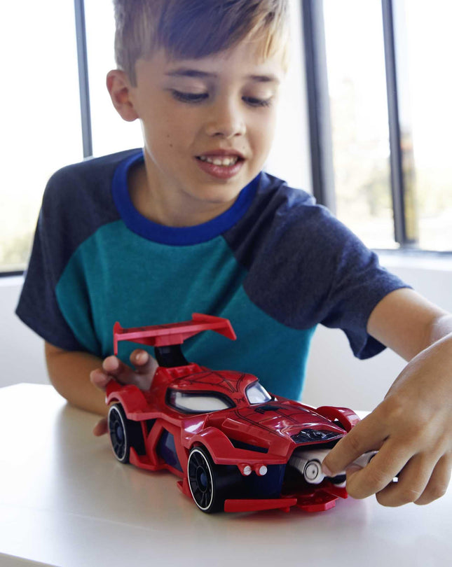 Hot Wheels Marvel Spider-Man Lanzador de Coches Web