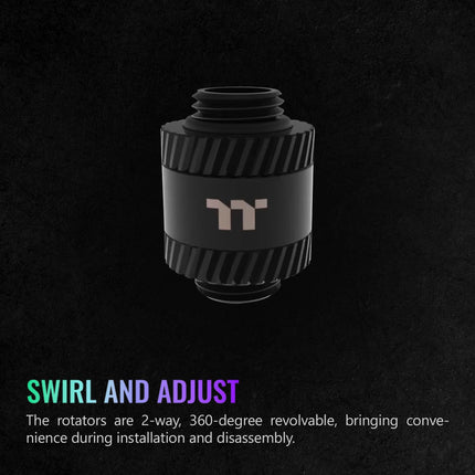 Thermaltake Pacific SF Male to Male 20mm Extender Matte Black/DIY LCS/Fittings CL-W390-CU00MK-A