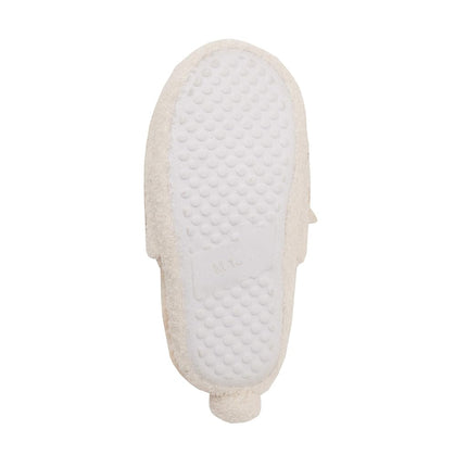 Jessica Simpson Girls Cute and Cozy Plush Slip on House Slippers with Memory Foam, Ivory Lamb