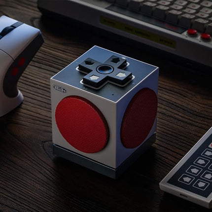 8BitDo Retro Cube 2 Speaker, Portable Bluetooth Speaker with Stereo Sound, Wireless Charging Dock, Bluetooth 5.3/2.4G/Wired USB Connections - N Edition