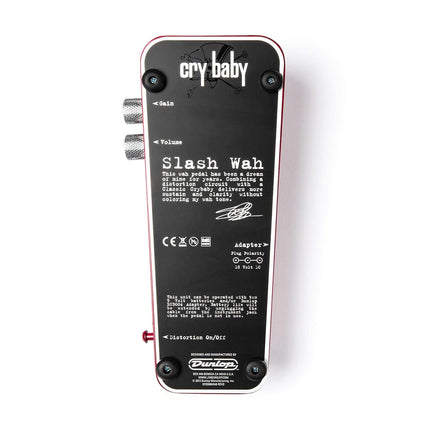 JIM DUNLOP SW95 Guitar Effects Pedal, Slash Cry Baby Wah, Distortion, Fasel-loaded Classic circuit, MultiColored, 9V