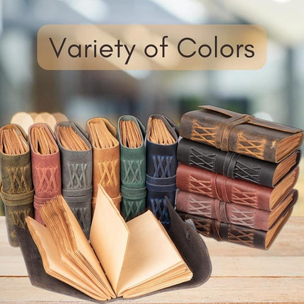 LEATHER VILLAGE Leather Bound Journal (7 inches X 5 inches, CHOCOLATE BROWN)
