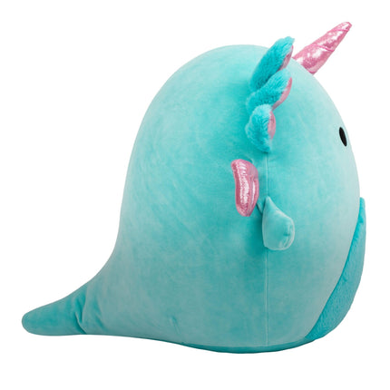 Squishmallows Original 14-Inch Bellamy the Teal Axolotl Alicorn with Shimmery Accent
