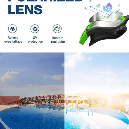 ZIONOR Swim Goggles, G1 Polarized Swimming Goggles UV Protection Leakproof Anti-fog Adjustable Strap for Adult Men Women (Polarized Mirror Silver Lens)