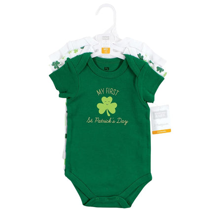 Hudson Baby Lot de 5 bodies en coton pour bébé, motif arc-en-ciel de la Saint-Patrick, 3-6 mois