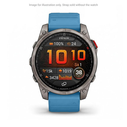 Garmin QuickFit Watch Bands (22mm), suitable for selected fēnix-, epix-, Descent-, D2-, Instinct-, Forerunner- and Approach series smartwatches, Original accessory, Silicone, Lakeside Blue