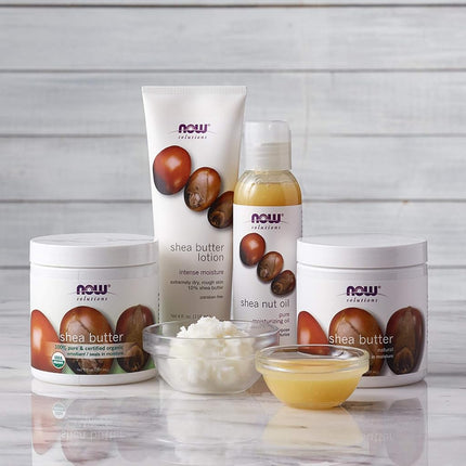 NOW Solutions, Shea Butter, Skin Emollient, Seals in Moisture for Dry Rough Skin, 16-Ounce