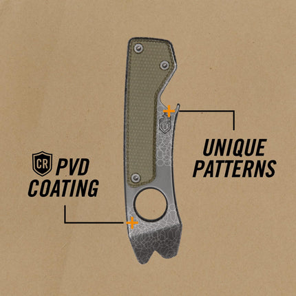 Gerber Gear Chonk 6-in-1 Multi-Tool - Pry Bar, Wire Stripper, Nail Puller, EDC Gear and Equipment - Micarta