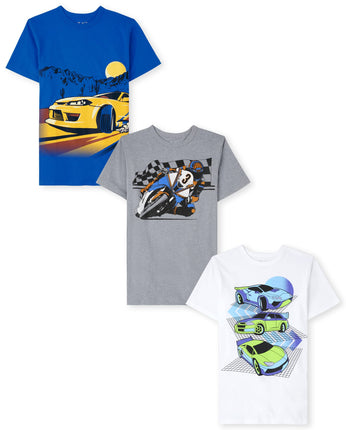 The Children's Place Boys' Vehicle Short Sleeve Gr