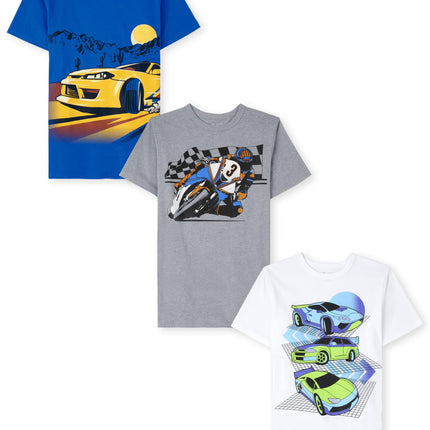 The Children's Place Boys' Vehicle Short Sleeve Gr