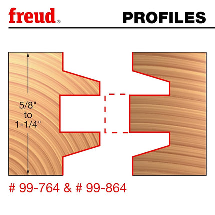 Freud-Diablo 99-864 Bevel Double Profile Cutters, Multi, One Size