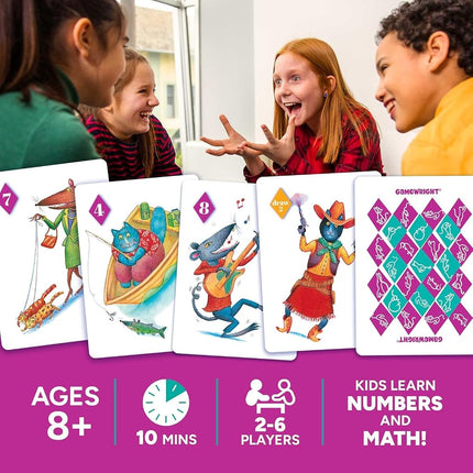 Gamewright | Rat-a-tat Cat Game | Card Game | Ages 6+ | 2-6 Players | 20 Minutes Playing Time, Multicolor, 5 Inches