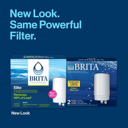 Brita On Tap Faucet Water Filter System Replacement Filters, White, 2 Count