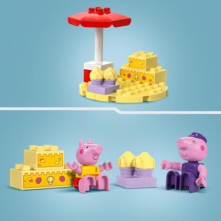 LEGO DUPLO Peppa Pig Boat Trip Toy, Early Development Toddler Toy for 2+ Year Old Boys & Girls, with Two Animal Figures, Spade, Bucket, Umbrella, Summer Activity Set, Treat Idea, Kids' Toys 10432