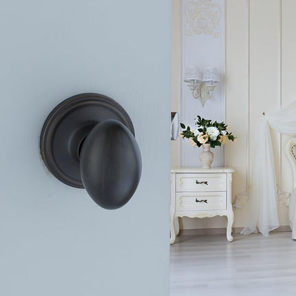 Copper Creek EK2020TB Egg Door Knob, Passage Function, 1 Pack, in Tuscan Bronze