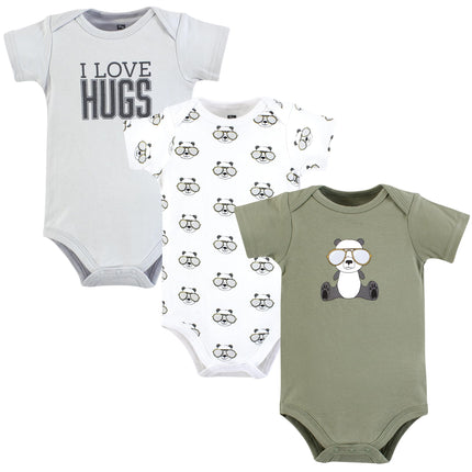 Hudson Baby Unisex Baby Cotton Bodysuits, Cool Pan