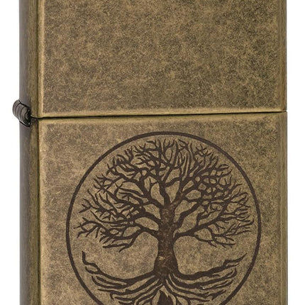Zippo "Tree of Life" Pocket Lighter, Antique Brass